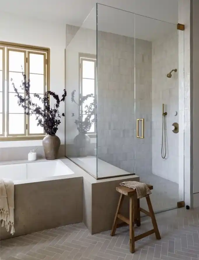 Semi frameless Bi fold Shower Doors